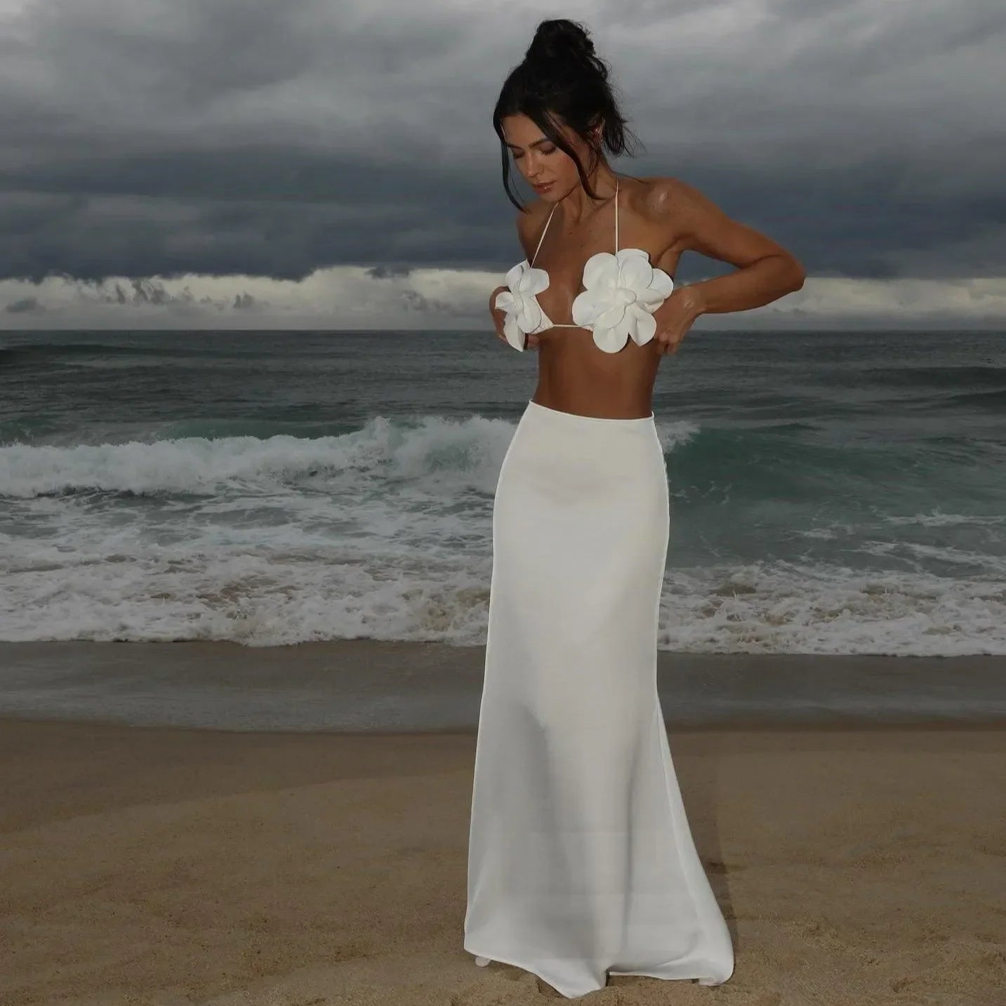 Sun Kissed Two Piece Set - Women's Fashion Mermaid Way White / M Sun Kissed Two Piece Set - Women's Fashion Mermaid Way White / M