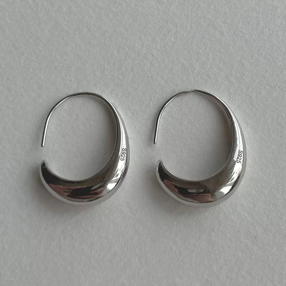 Tear of the Moon Sterling Silver Earrings - Silver - Mermaid Way