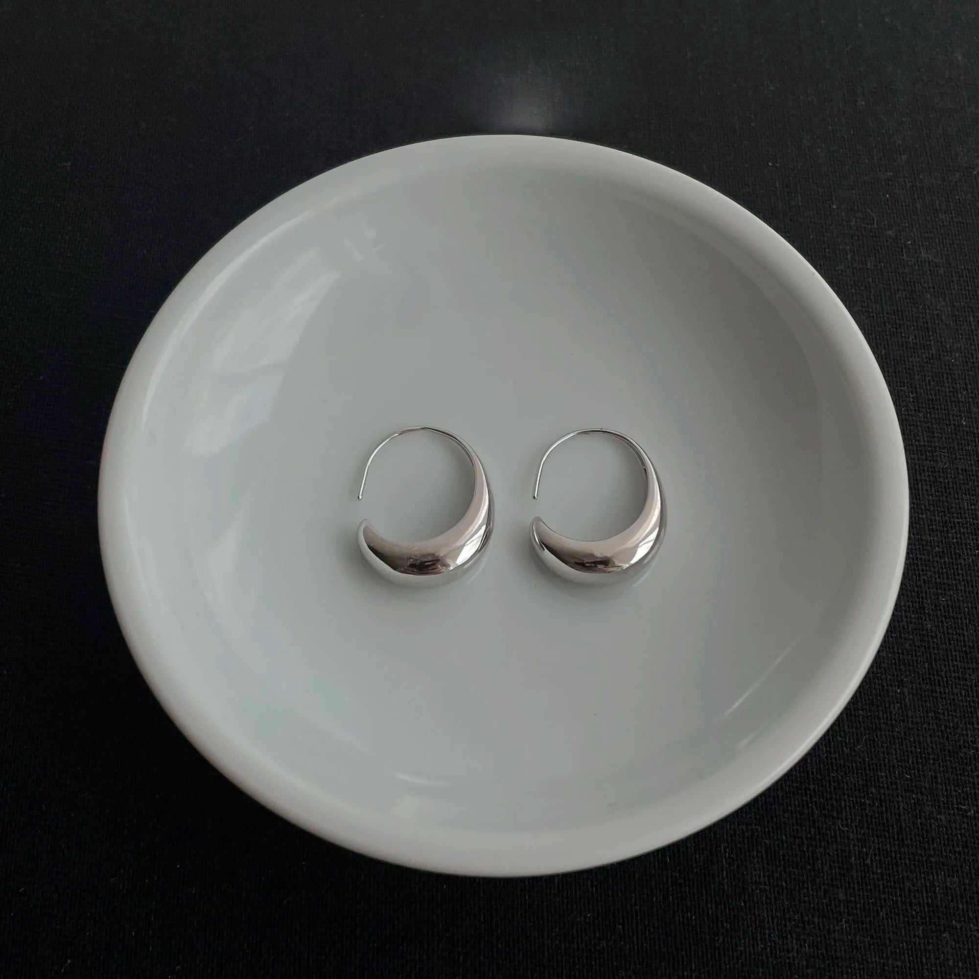 Tear of the Moon Sterling Silver Earrings - Silver - Mermaid Way