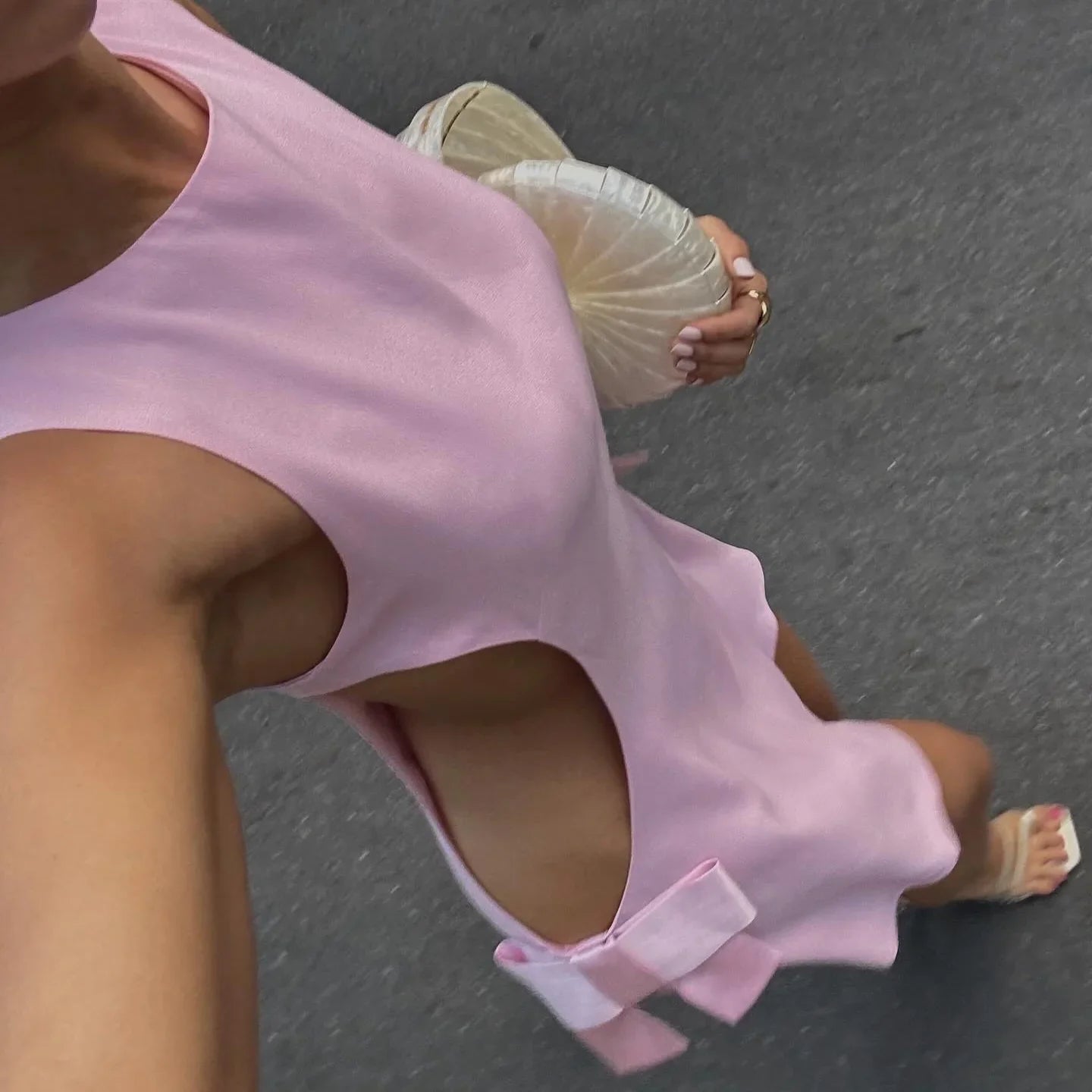 Valetta Cut Out Bow Mini Dress Mermaid Way