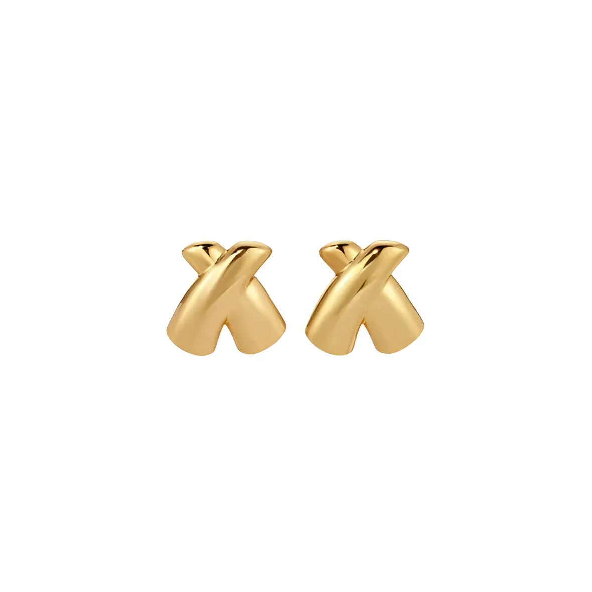 X-shape Gold Earrings Mermaid Way