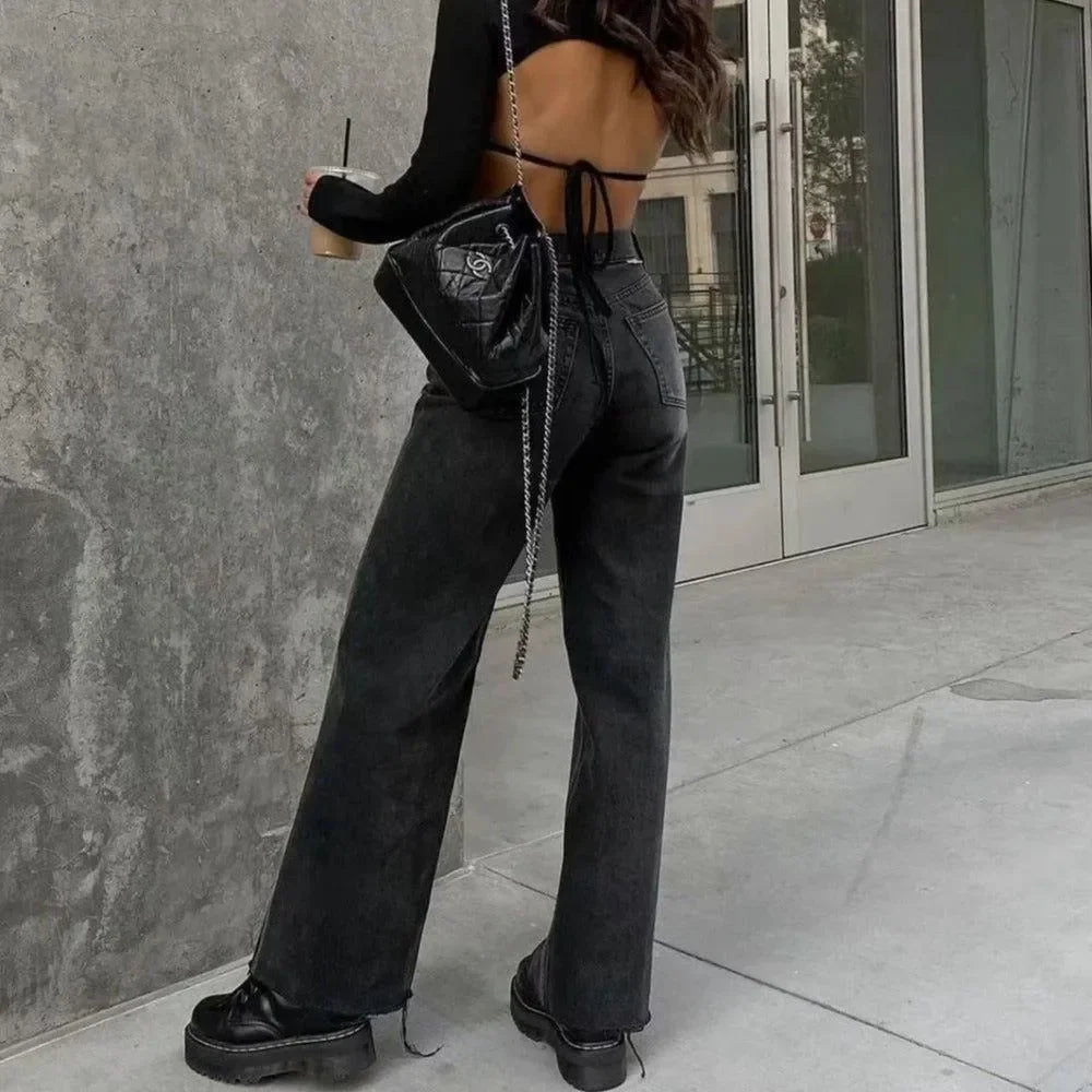 Harbor High Waist Jeans - Black / XS - Mermaid Way