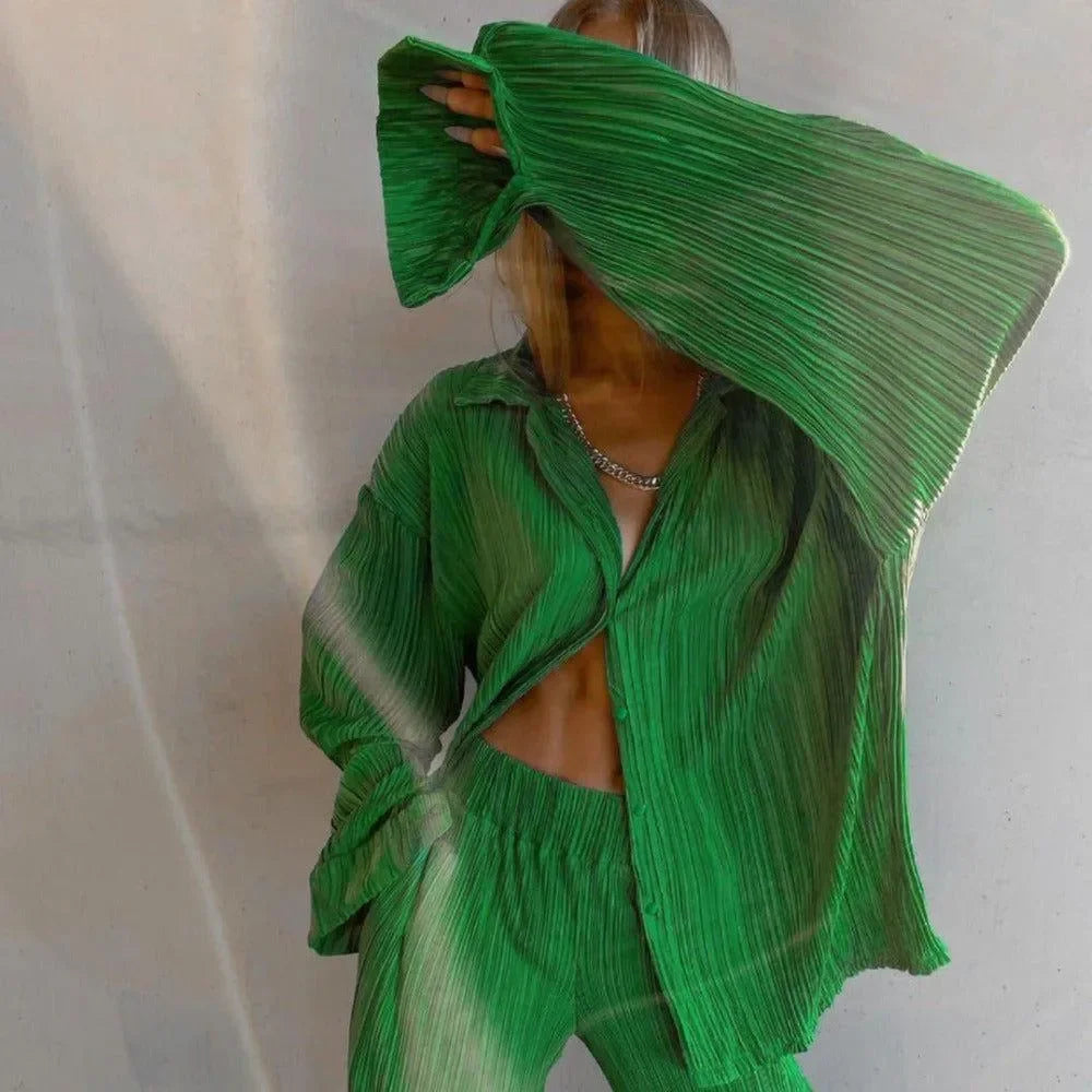 High Street Oversized Vintage Two-Piece Set - Green / S - Mermaid Way