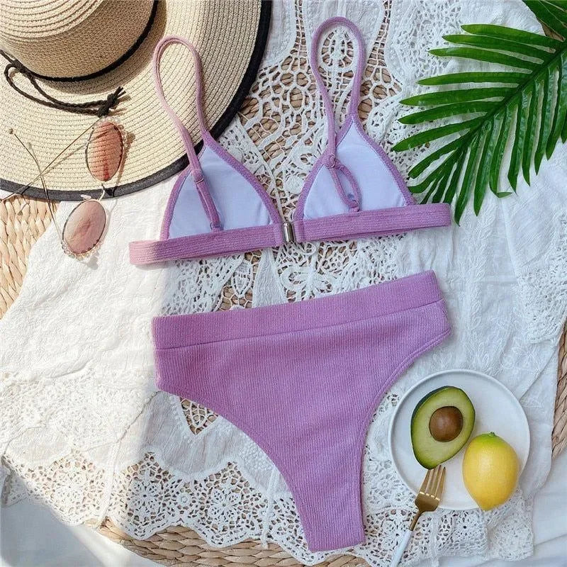 ribbed bikini set