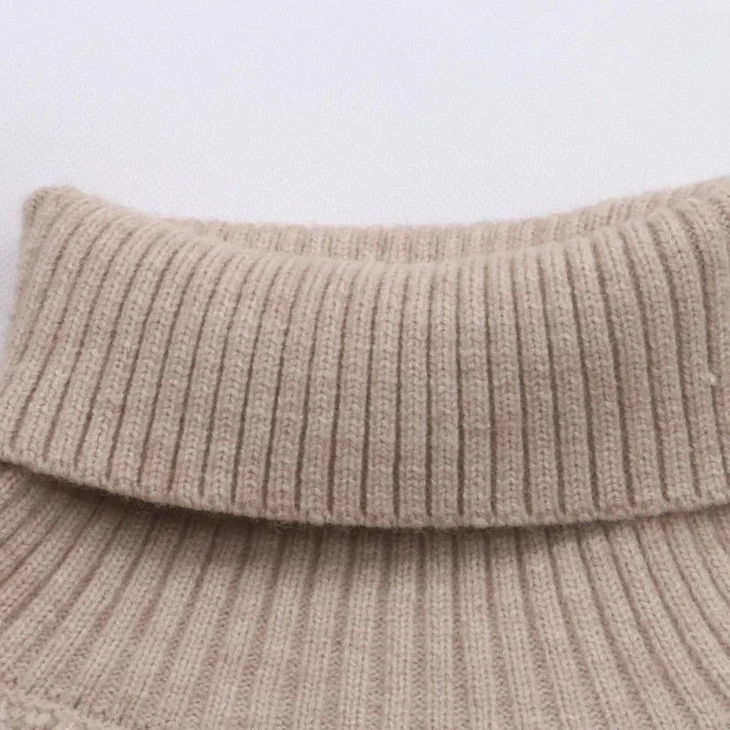 ribbed turtleneck sweater, casual wear