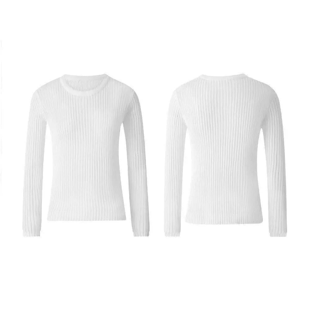 ribbed long-sleeve top, casual wear
