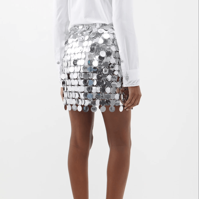 Date Me Now Sequin Embellished Mini Skirt