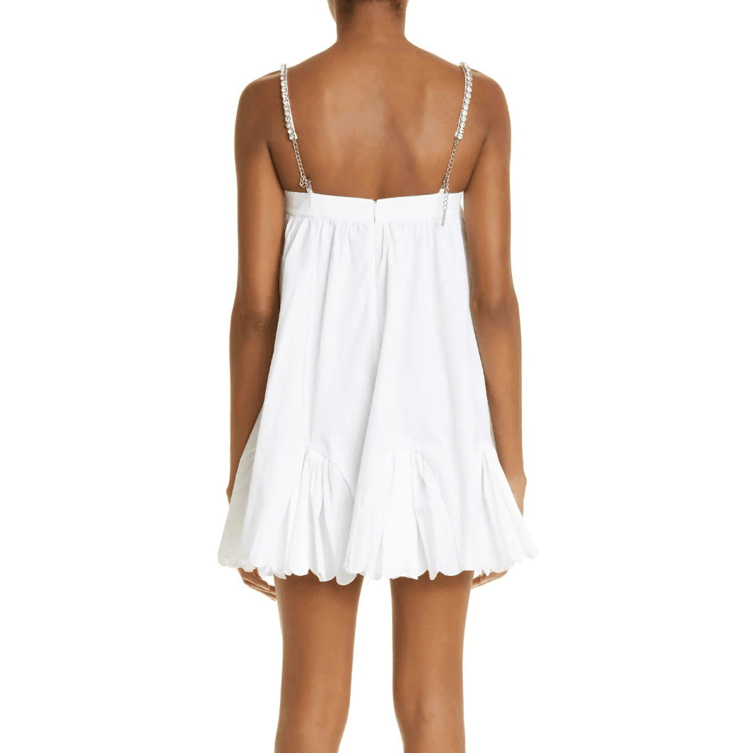 She Shines Poplin Scalloped-Hem Mini Dress - Dresses - Mermaid Way