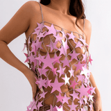Constellation Stars Sequin Chainmail Two-Piece Set - Outfit Sets - Mermaid Way
