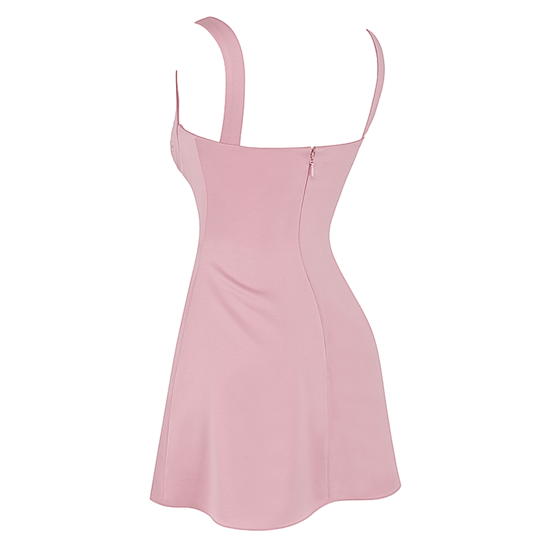 Baby Bella Satin Mini Dress - Dresses - Mermaid Way