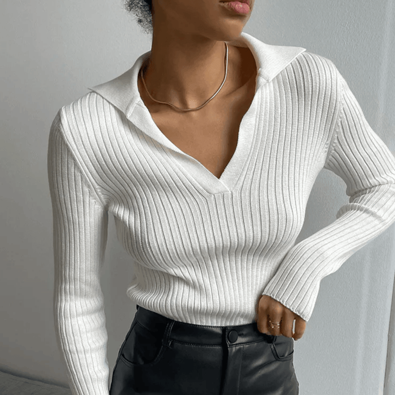 Light Touch Long Sleeve Knitted Top - Shirts & Tops - Mermaid Way