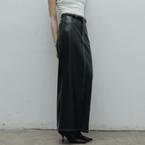 Black Liqueur Faux Leather Slit Maxi Skirt - Long Skirts - Mermaid Way