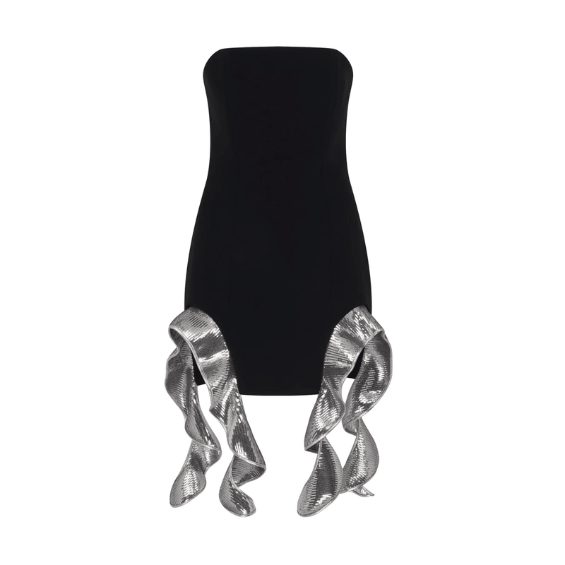 Twinkle Twirl Sequined Ruffles Mini Dress - Dresses - Mermaid Way