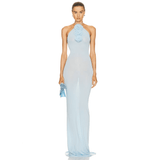 Color Me Blue Mesh Maxi Dress - Dresses - Mermaid Way