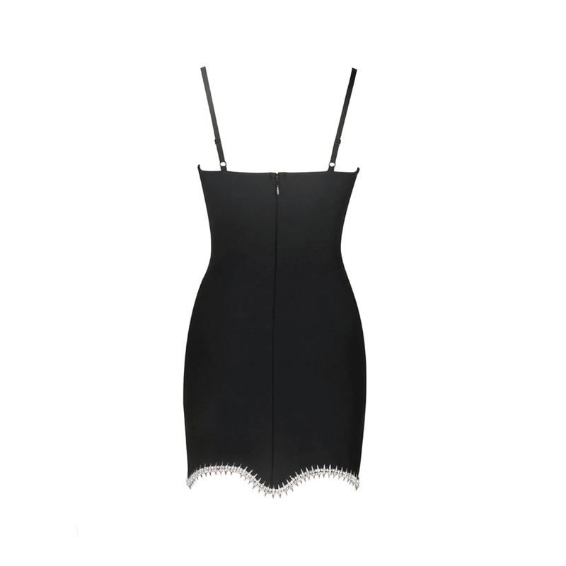 Manetica Crystal Bow Spike Mini Dress - Dresses - Mermaid Way