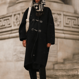 Nostalgia Lady Clasp Knee-Length Wool Coat - Coats & Jackets - Mermaid Way
