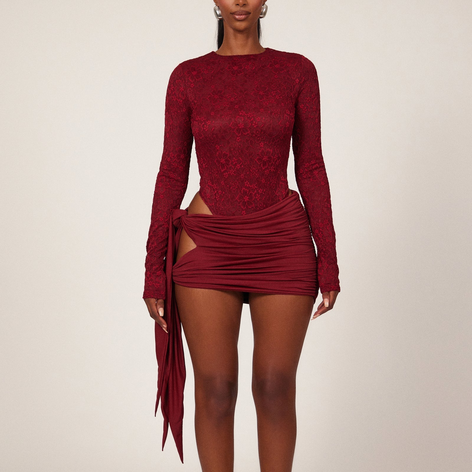 Ardelle Cutout Lace Mini Dress