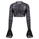 By My Side Floral Lace Crop Top