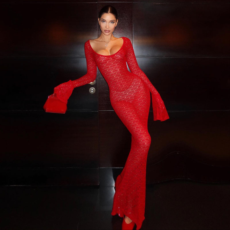 crochet bodycon dress Florence Red Maxi and pair it with Ever-Pretty Elegant Formal Dress Shipping:1 maids style