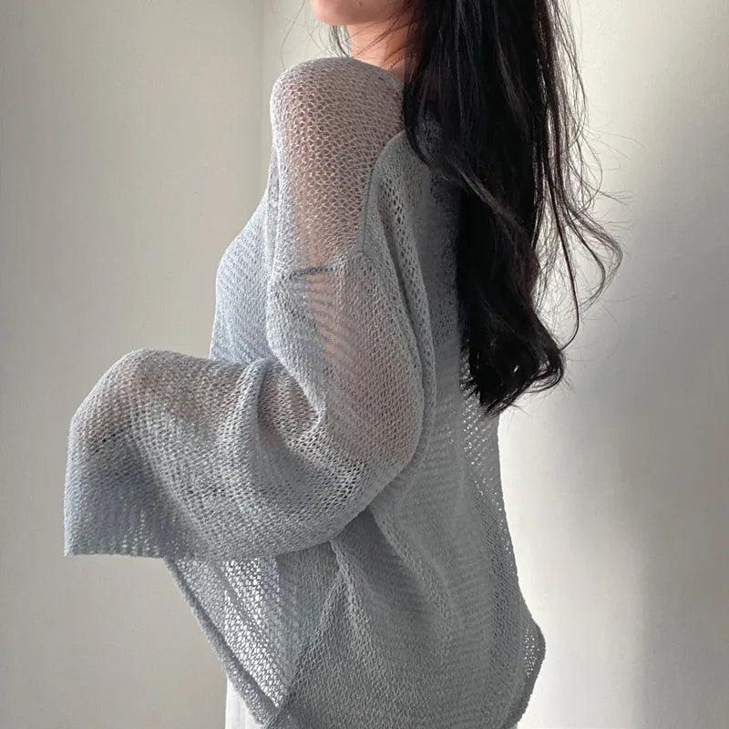 Cozy Hugs Loose Fit Knitted Top - Shirts & Tops - Mermaid Way