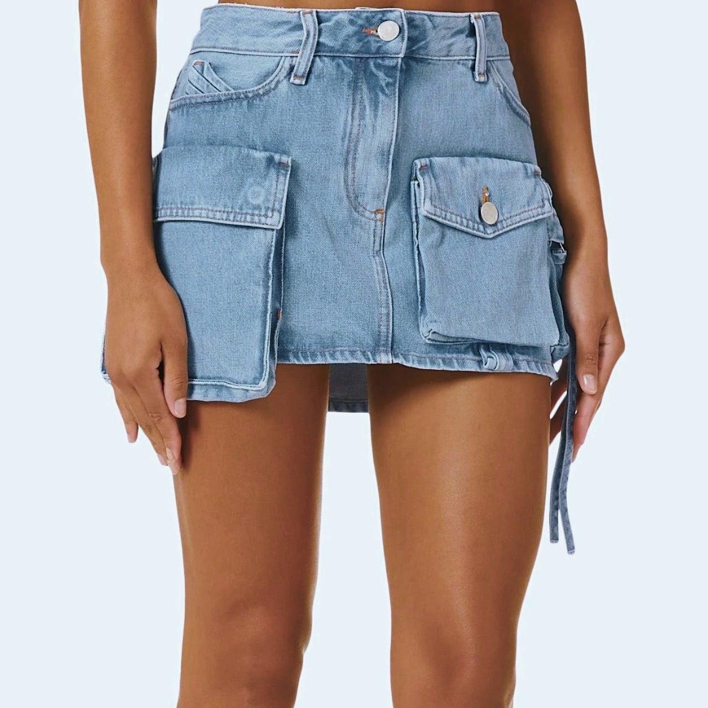 Manhattan St. Denim Mini Skirt