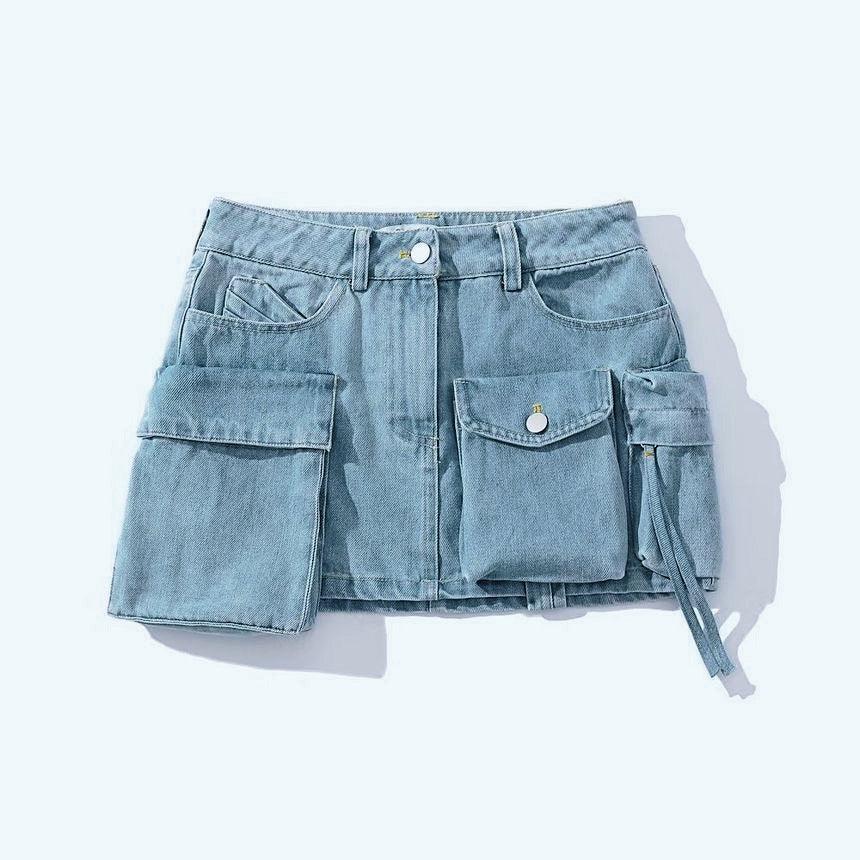 Manhattan St. Denim Mini Skirt