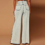 Euphoria Relaxed Diamond Embellished Jeans - Pants - Mermaid Way