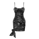 Hottie Friday PU Leather Mini Dress - Dresses - Mermaid Way
