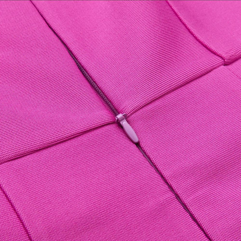 Spicy Pink Feather Corset Midi Dress - Dresses - Mermaid Way