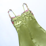 Spring Bling Satin Mini Dress - Dresses - Mermaid Way