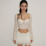 Backstage Sheer Lace Two-Piece Set - Outfit Sets - Mermaid Way