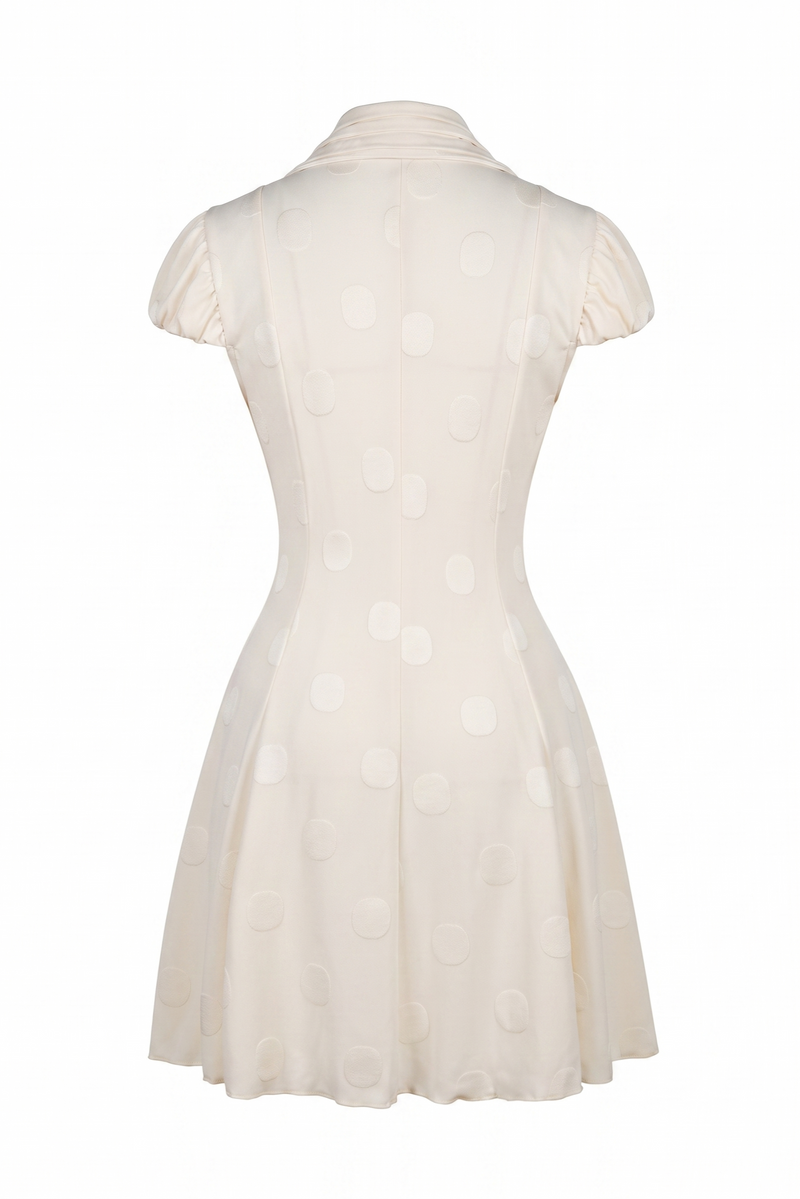 textured jersey cut-out a-line mini dress in ivory Sienna Discover 65 90s neon Color:Khaki (6) 57 CARE Hand Wash princess twirl dresses