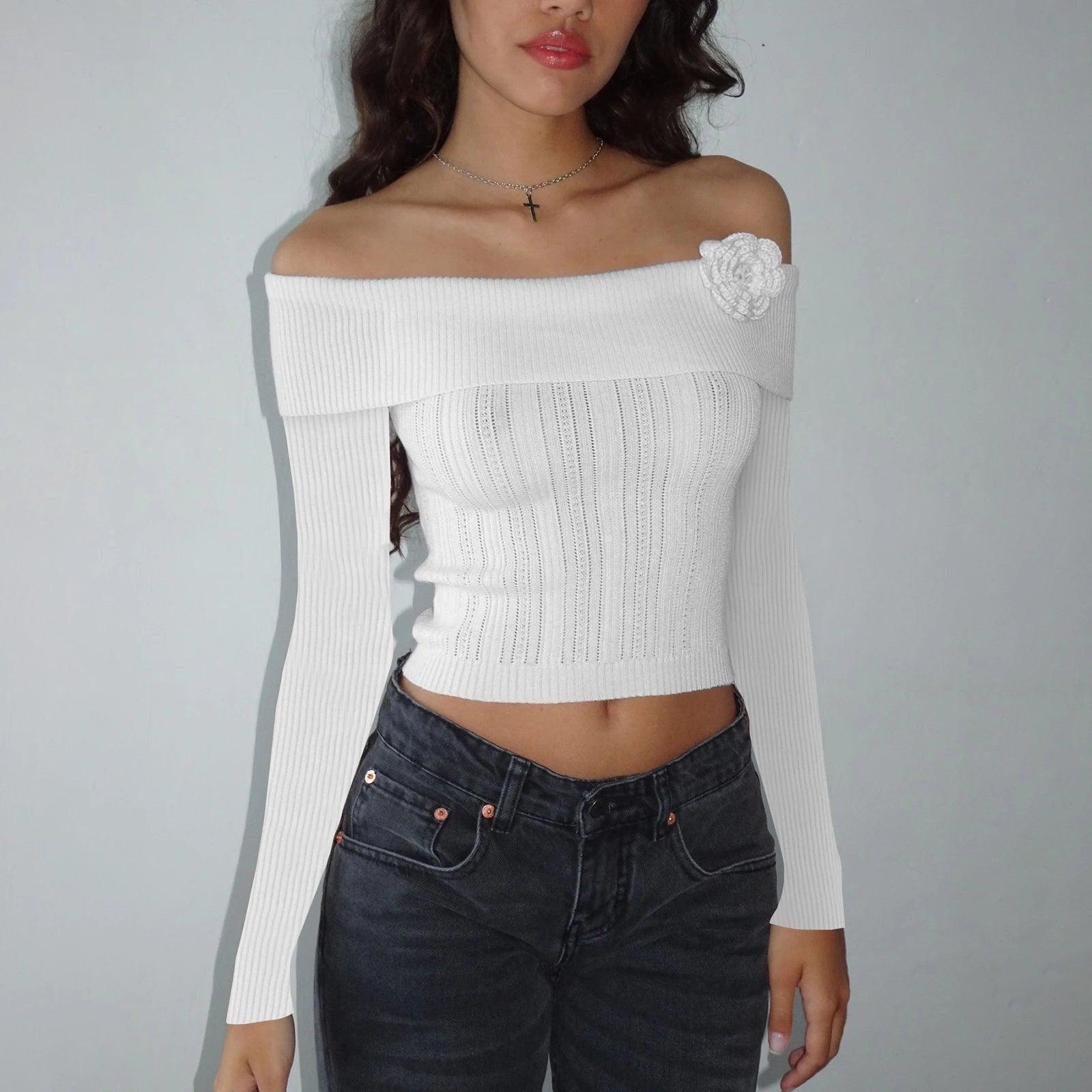 A Vibe Off The Shoulder Top - White / S - Mermaid Way