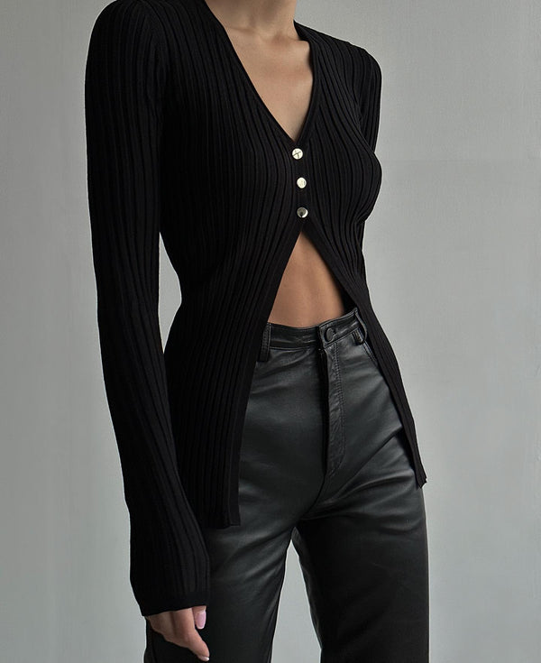 Found Love Ribbed Long Sleeve Top