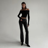 Pay Attention High Waist Leather Pants