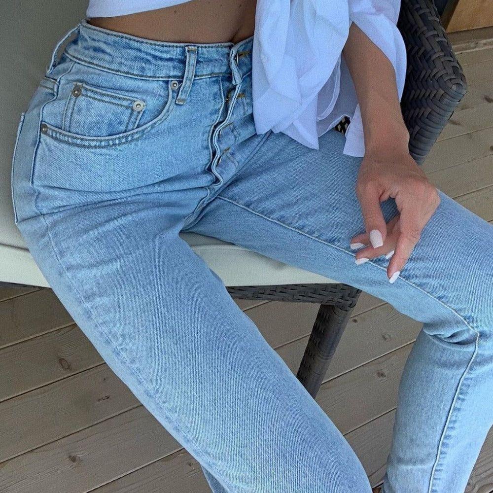 Candice Casual High Waist Jeans - Pants - Mermaid Way