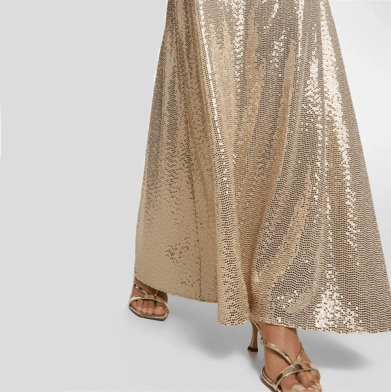 Gold Cutout Off-Shoulder Maxi Dress by Mermaid Way Gold Cutout Off-Shoulder Maxi Dress by Mermaid Way