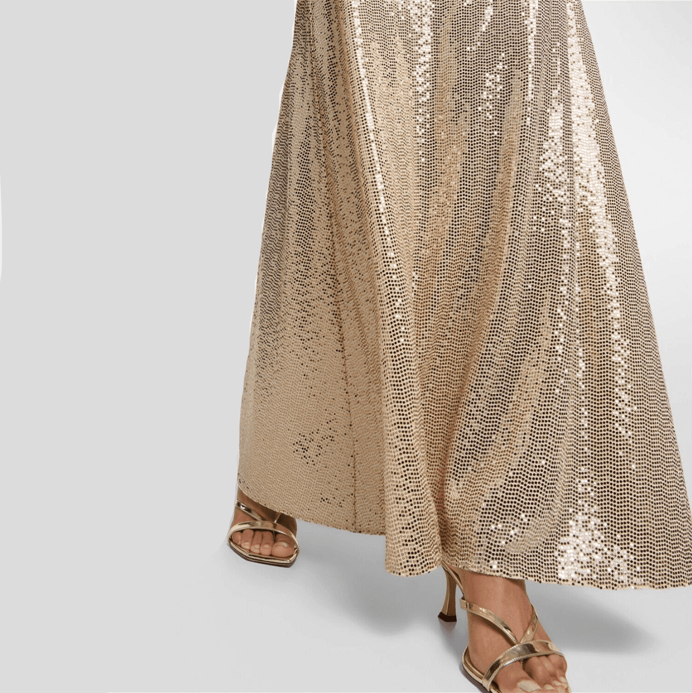 Addicted To Shine Cutout Off Shoulder Maxi Dress - Gold / S - Mermaid Way