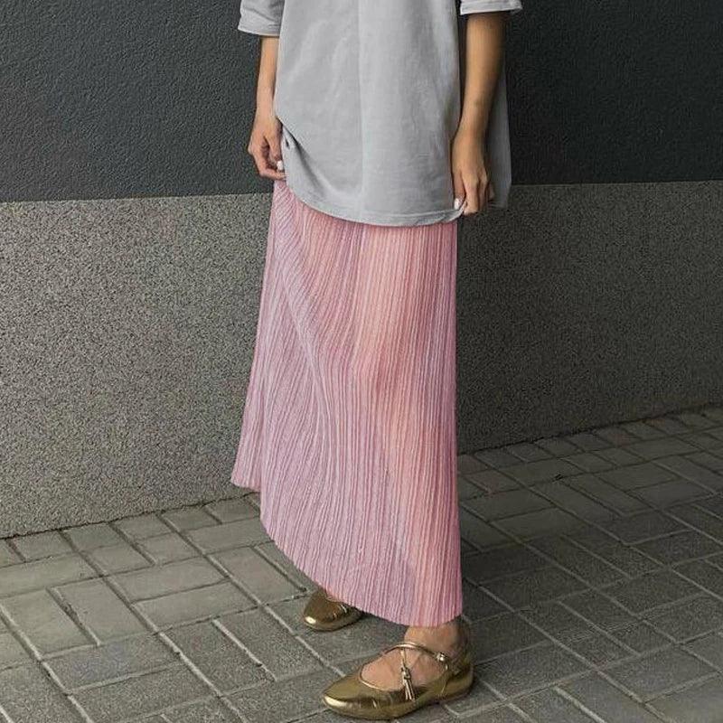 Angelic Whispers See Through Maxi Skirt - Pink / S - Mermaid Way