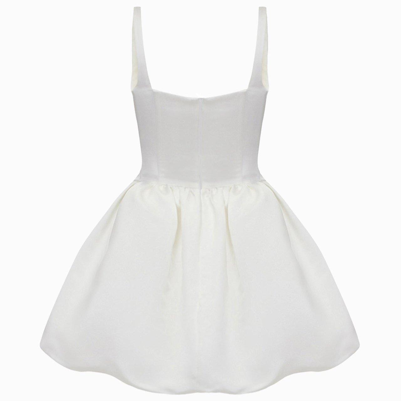 Baby Girl Corset Voluminous Mini Dress - White / S - Mermaid Way