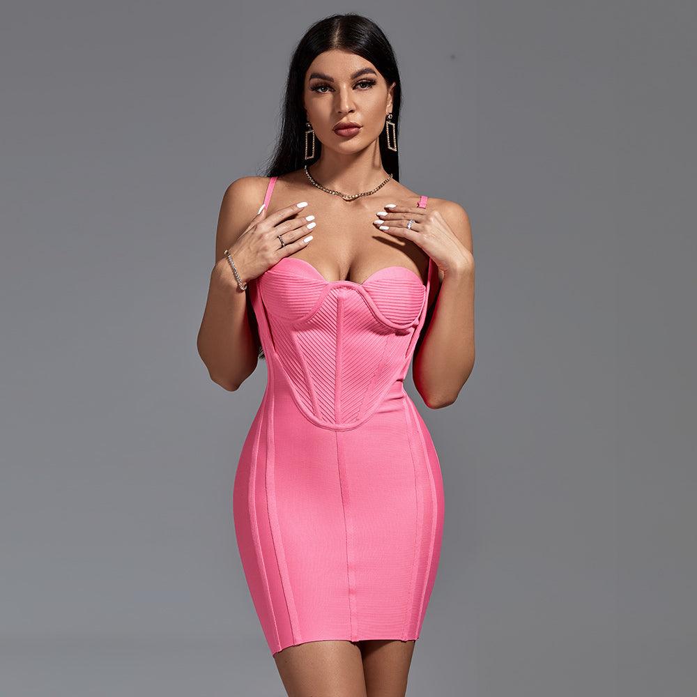 Luminous Lotus Bodycon Corset Mini Dress – Mermaid Way