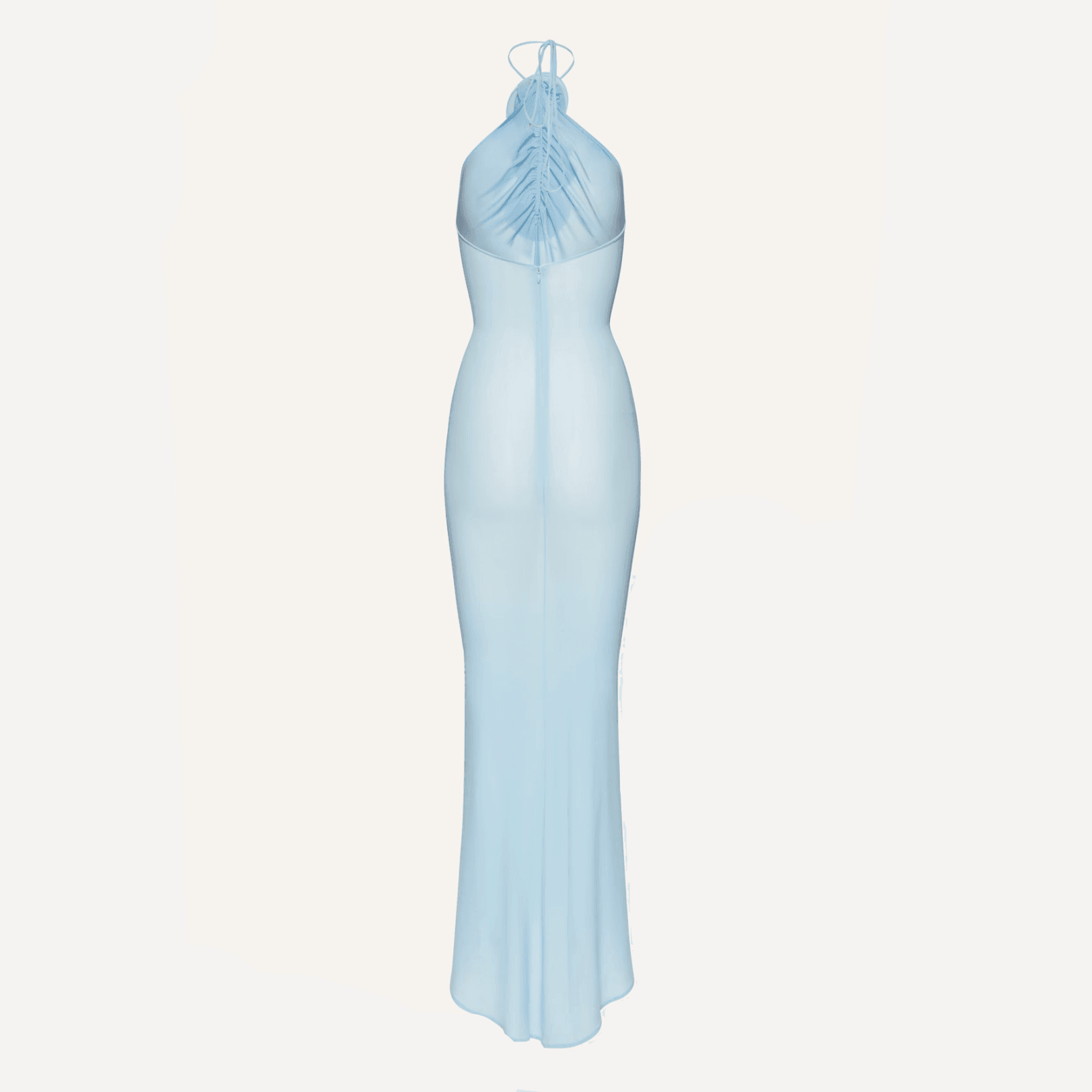 Color Me Blue Mesh Maxi Dress - Sheer, Elegant, Floor-Length Color Me Blue Mesh Maxi Dress - Sheer, Elegant, Floor-Length