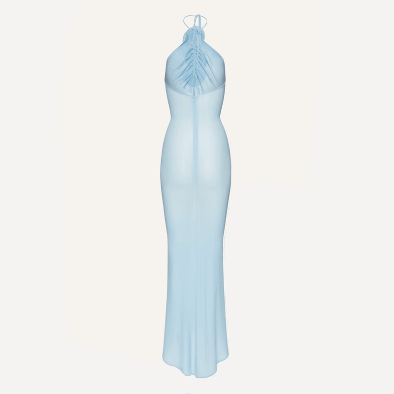 mermaid dream mesh maxi dress Color Me Blue Mesh Maxi Dress