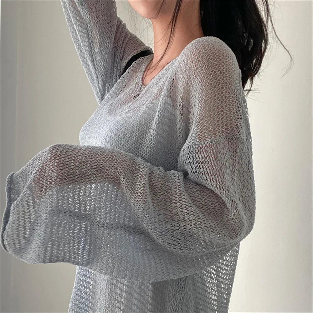 Cozy Hugs Loose Fit Knitted Top - Champagne / S - Mermaid Way