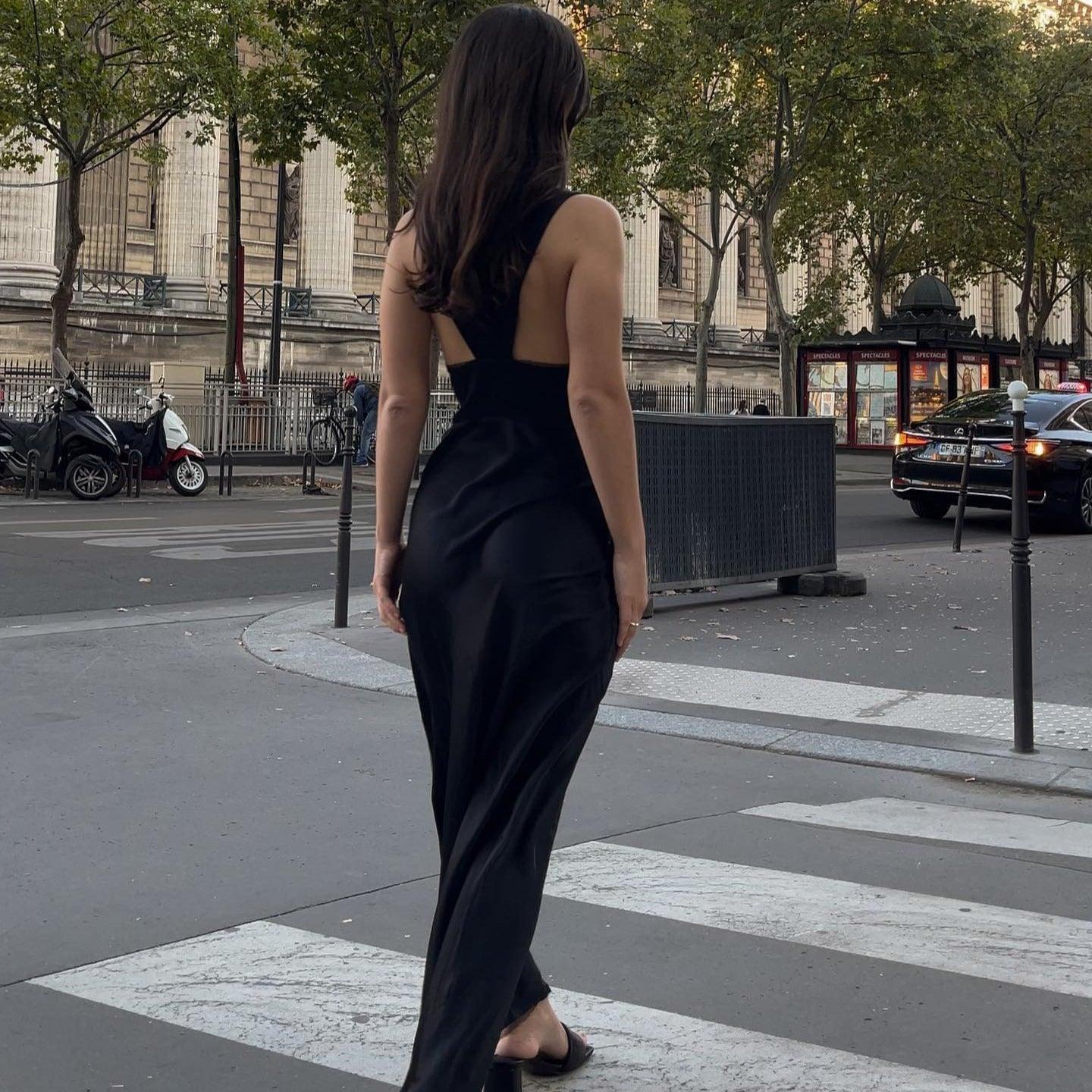 Drama Lace Cut Out Maxi Dress in Black | Mermaid Way Black / M Drama Lace Cut Out Maxi Dress in Black | Mermaid Way Black / M