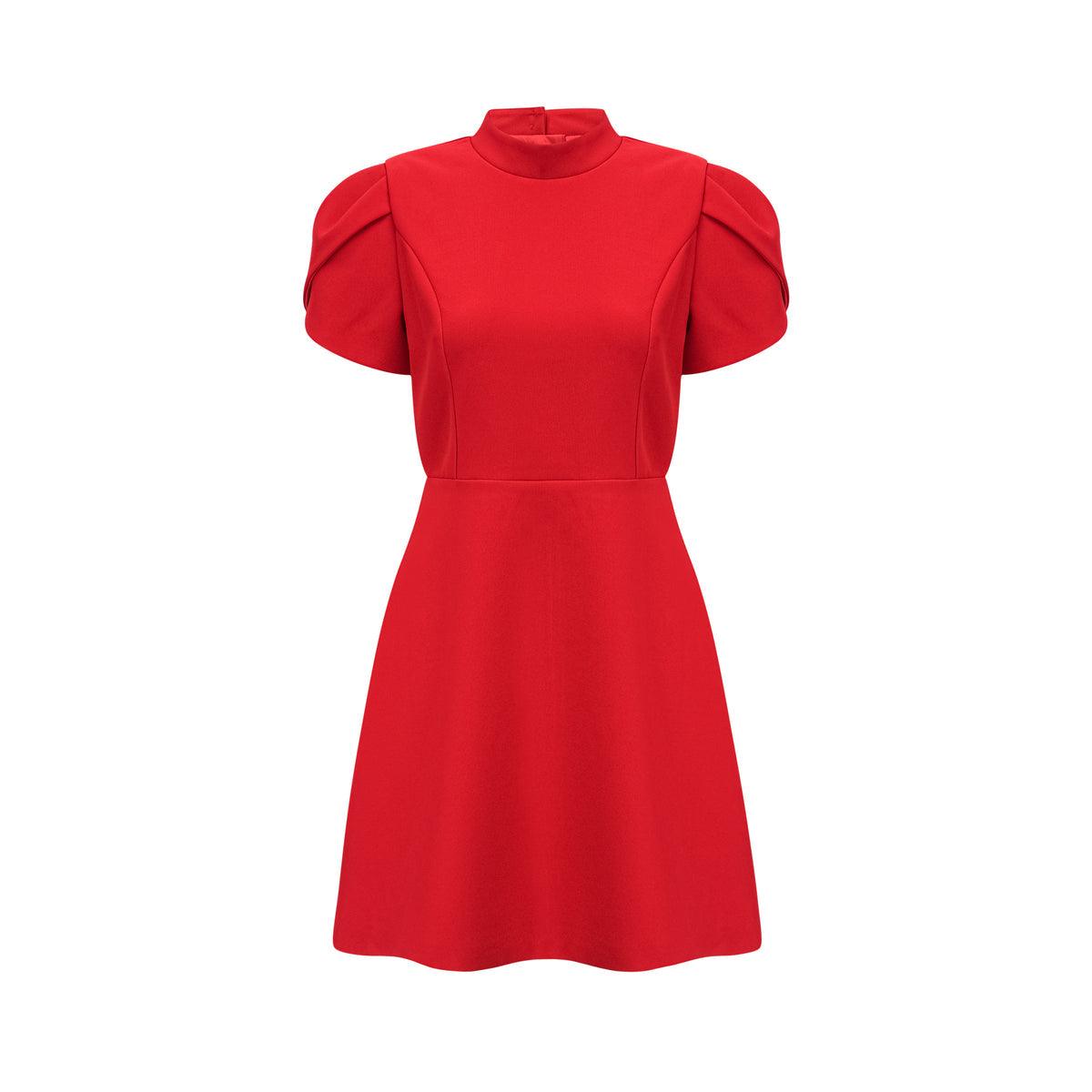 Elegant Occasion Cut Out Bow Mini Dress - Red / S - Mermaid Way