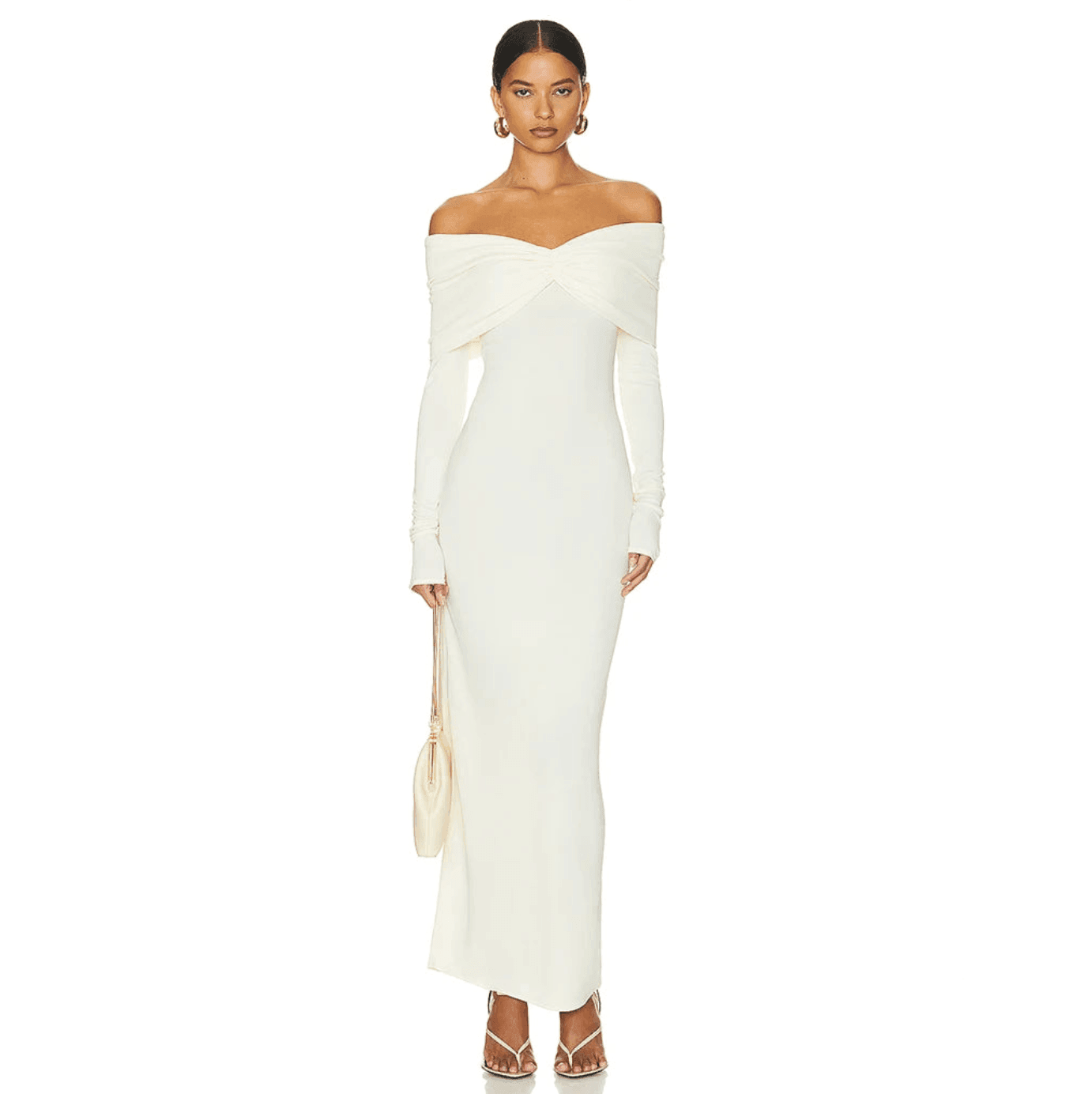 Exclusive Invite Off Shoulder Maxi Dress - White / S - Mermaid Way