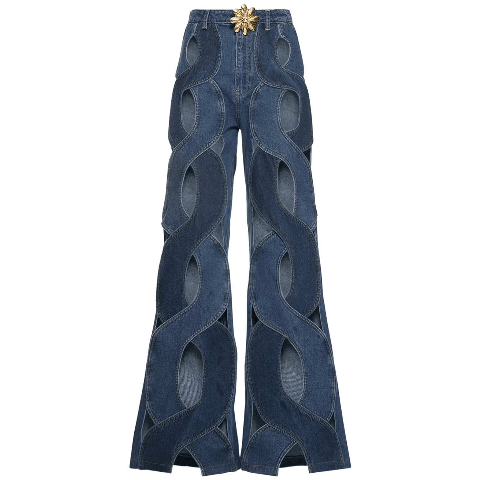 Fashionistas Only High Waist Contract Jeans - Denim / S - Mermaid Way