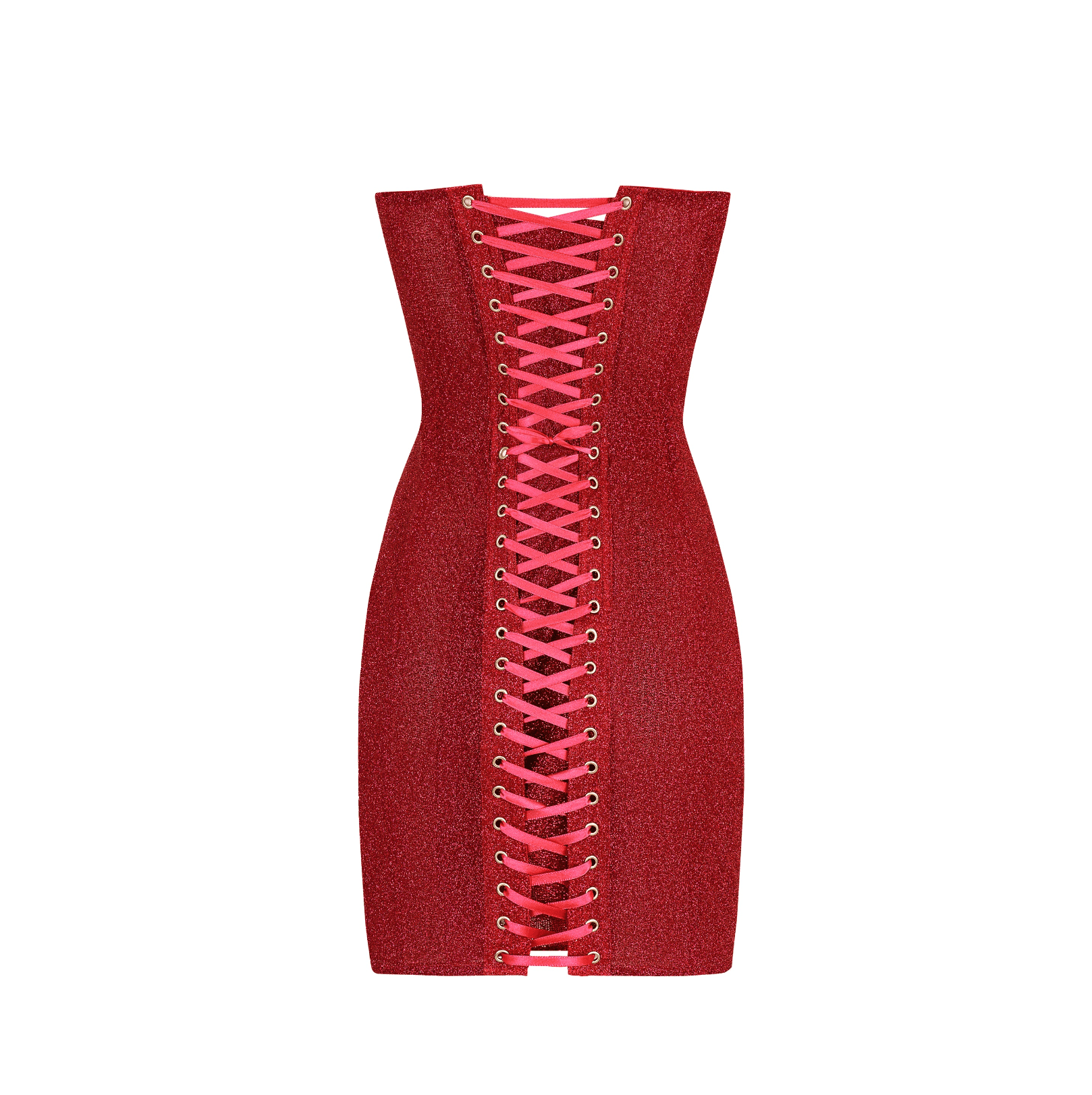 Ocane Vtements - Flamme D'amore Slimming Glitter corset Mini Dress Red / S Ocane Vtements - Flamme D'amore Slimming Glitter corset Mini Dress Red / S