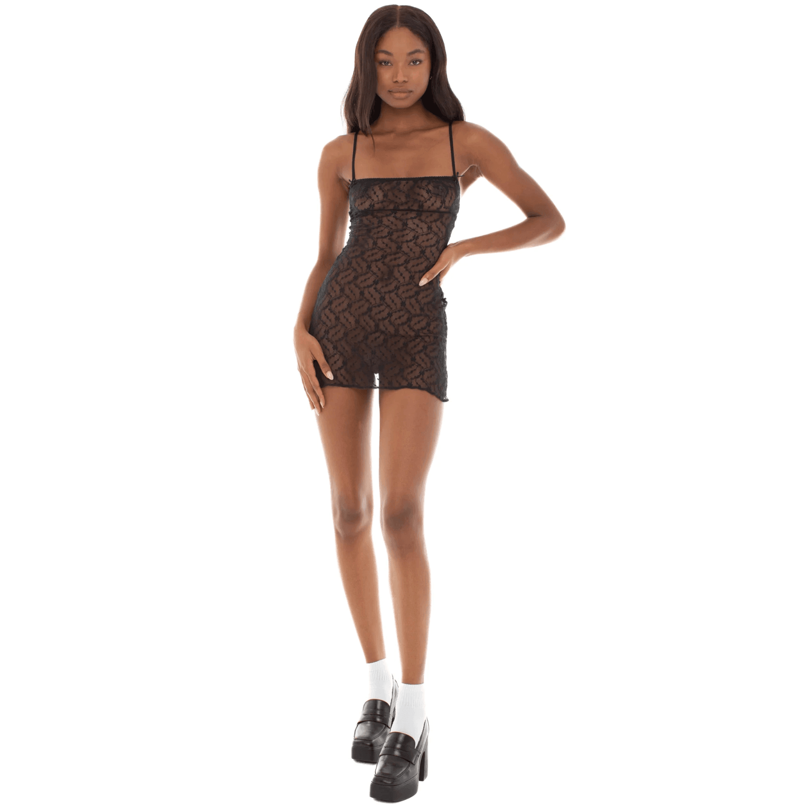Black Lace Backless Mini Dress - Sheer, Elegant & Flirty Black Lace Backless Mini Dress - Sheer, Elegant & Flirty